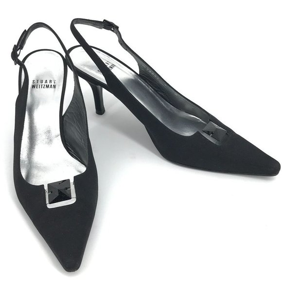 Stuart Weitzman Shoes - STUART WEITZMAN BLACK SLING BACK SHOES SZ 8​​​